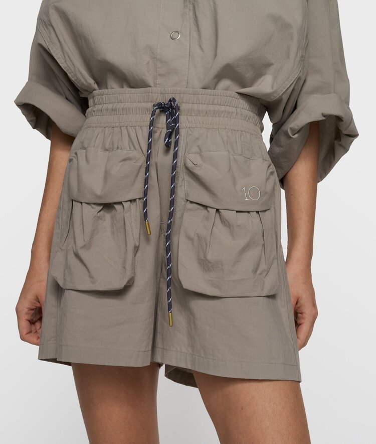 10DAYS Crinkle utility shorts fog 10Days