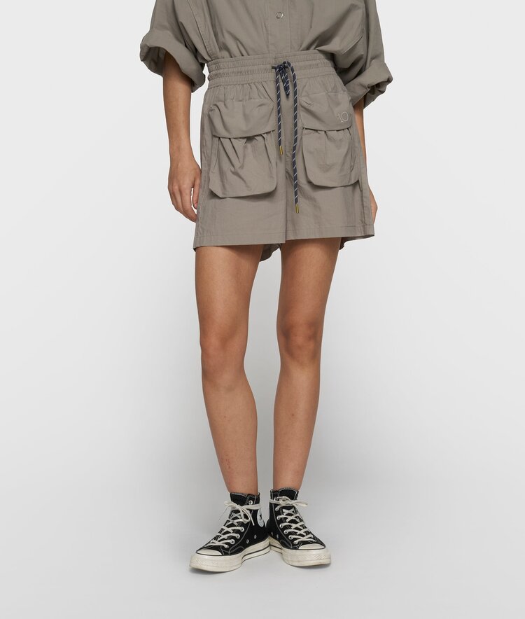 10DAYS Crinkle utility shorts fog 10Days