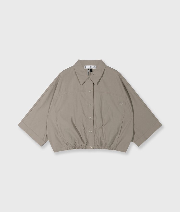 10DAYS Wide crinkle jacket fog 10Days