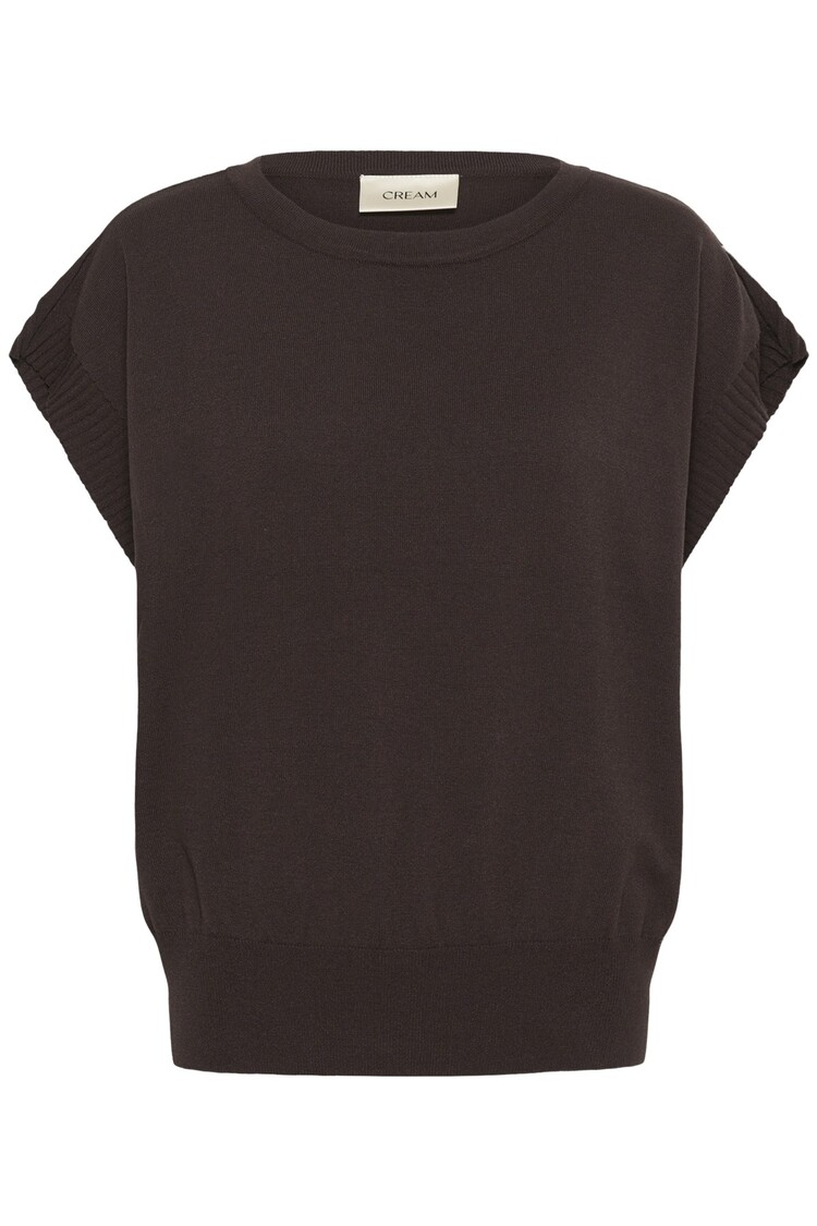 Cream CRDela knit slipover java Cream