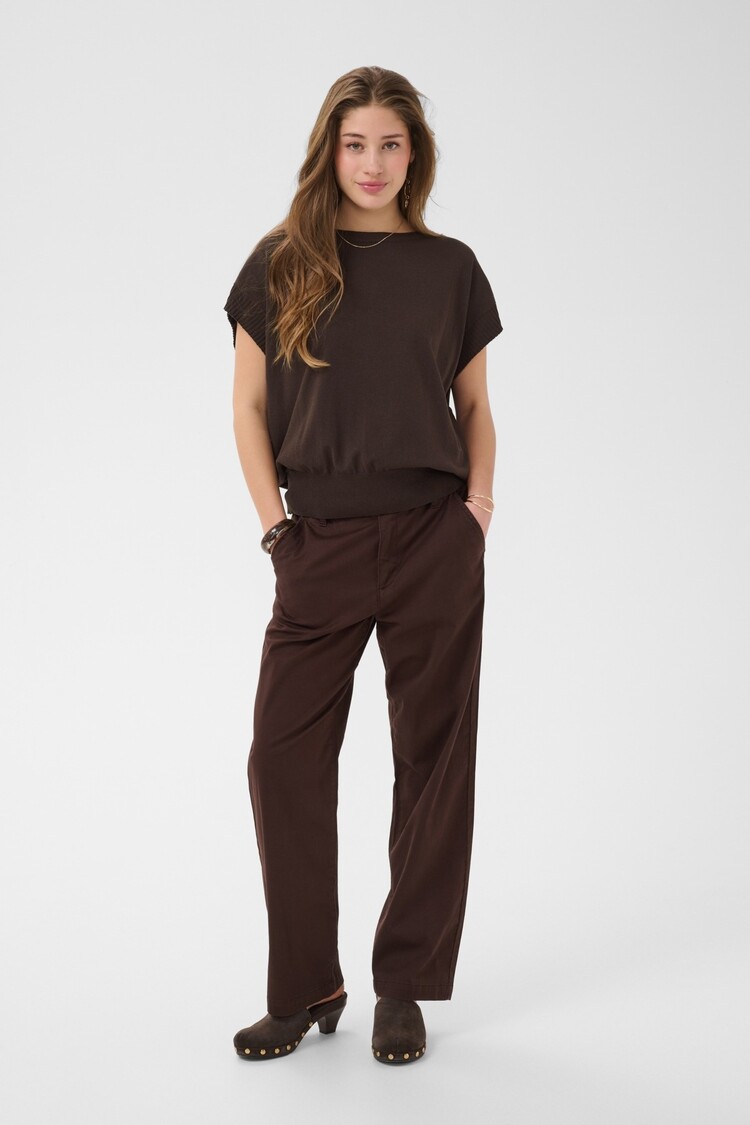 Cream CRDela knit slipover java Cream