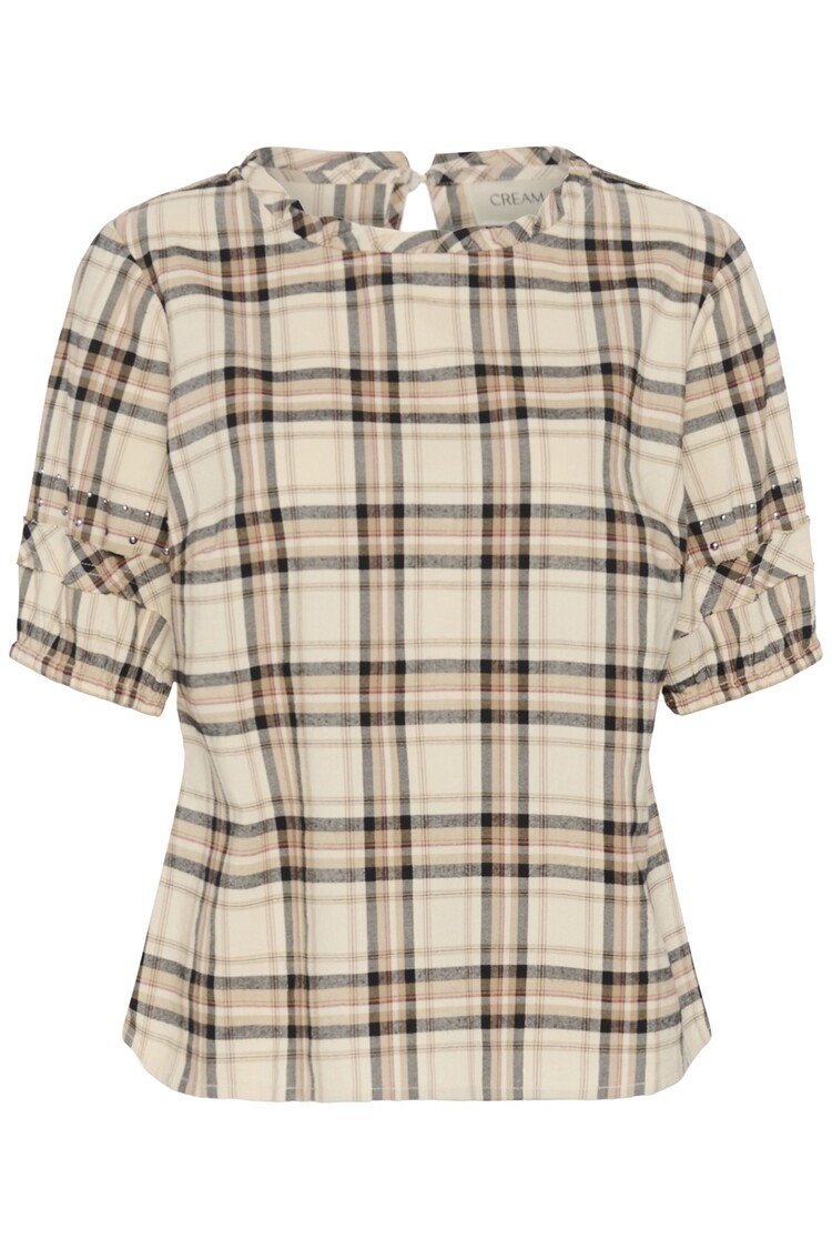 Cream CRUma blouse bleached check Cream