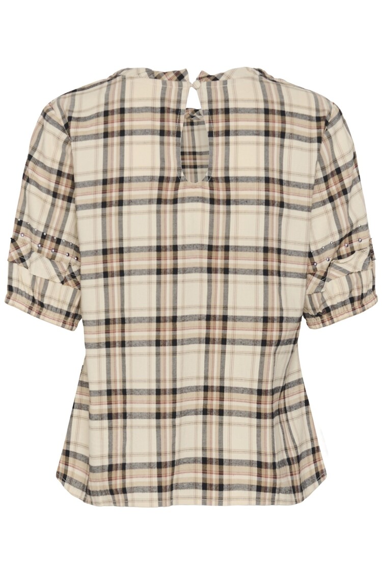 Cream CRUma blouse bleached check Cream