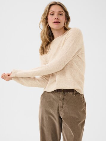 Cream Mela pullover oat melange