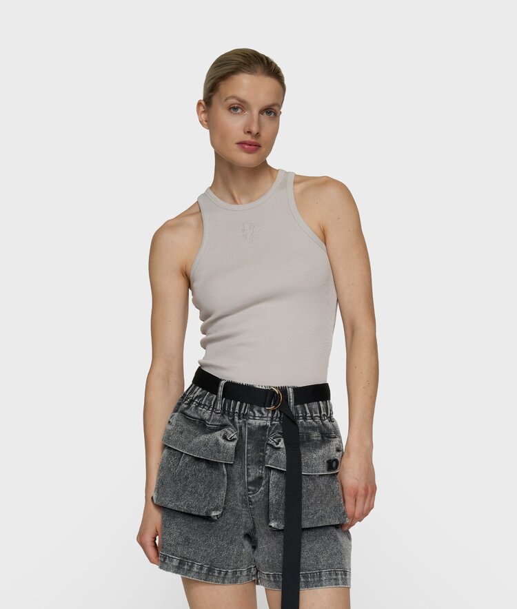 10DAYS Tank top rib stone 10Days