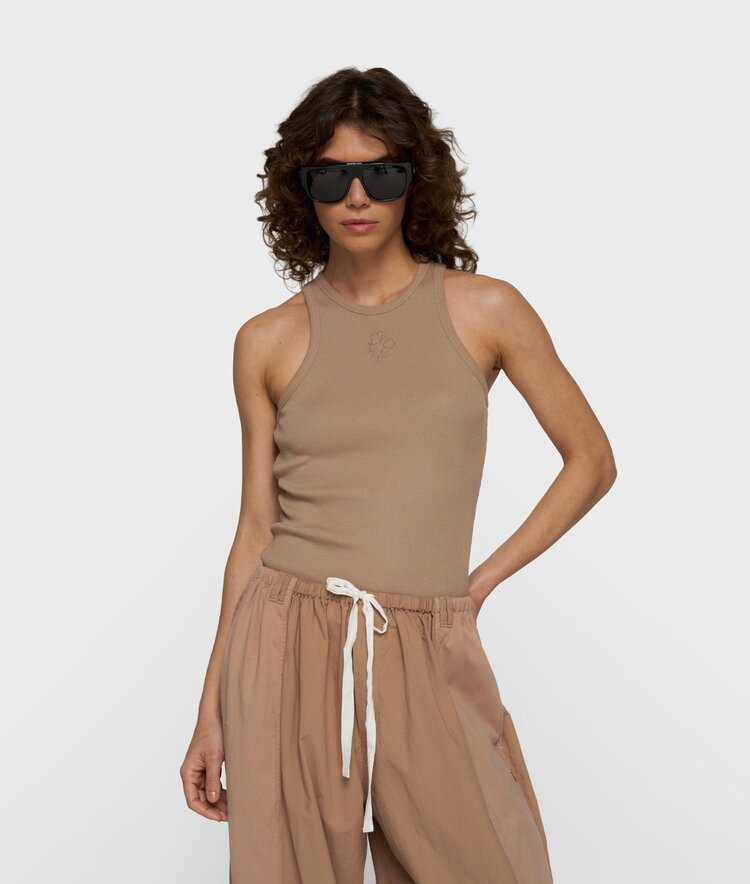 10DAYS Tank top rib light fudge 10Days