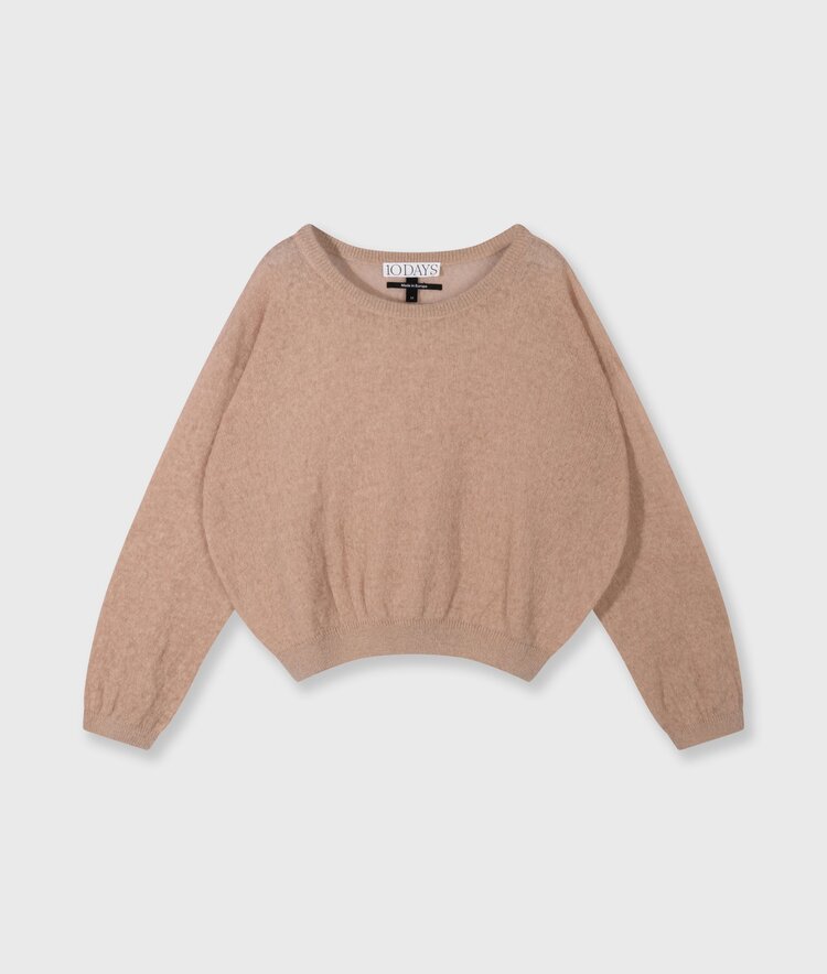 10DAYS Thin knit sweater light fudge 10Days