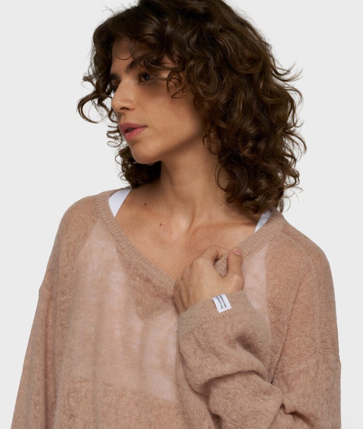10DAYS Thin knit sweater light fudge 10Days
