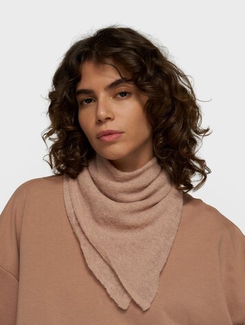 10DAYS Bandana knit scarf light fudge