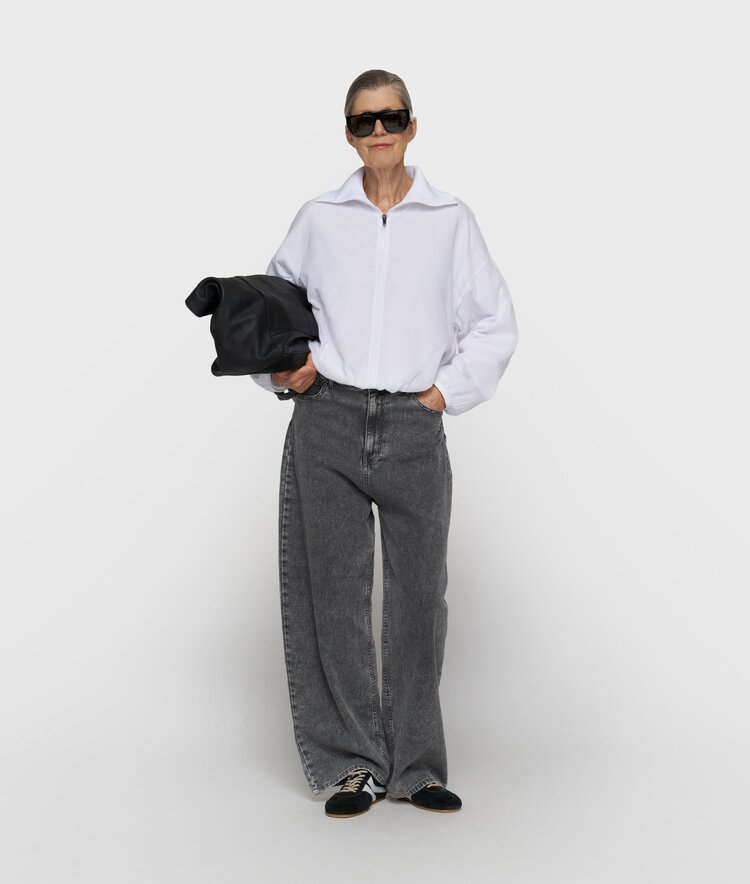 10DAYS Half zip balloon top white 10Days