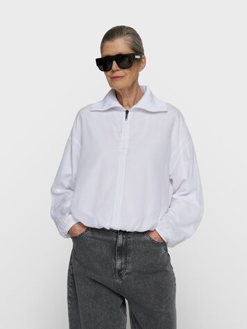 10DAYS Half zip balloon top white