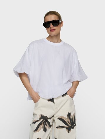 10DAYS Balloon blouse white