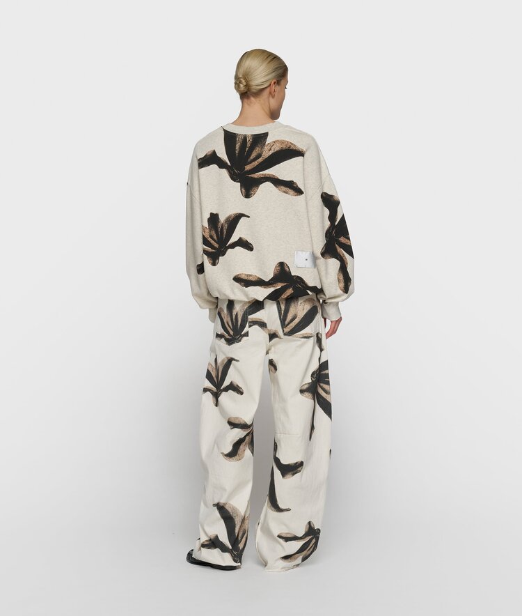 10DAYS Western pants flower ecru 10Days