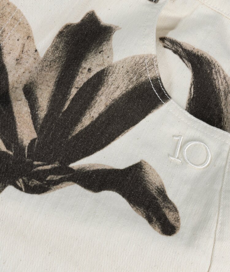 10DAYS Western pants flower ecru 10Days