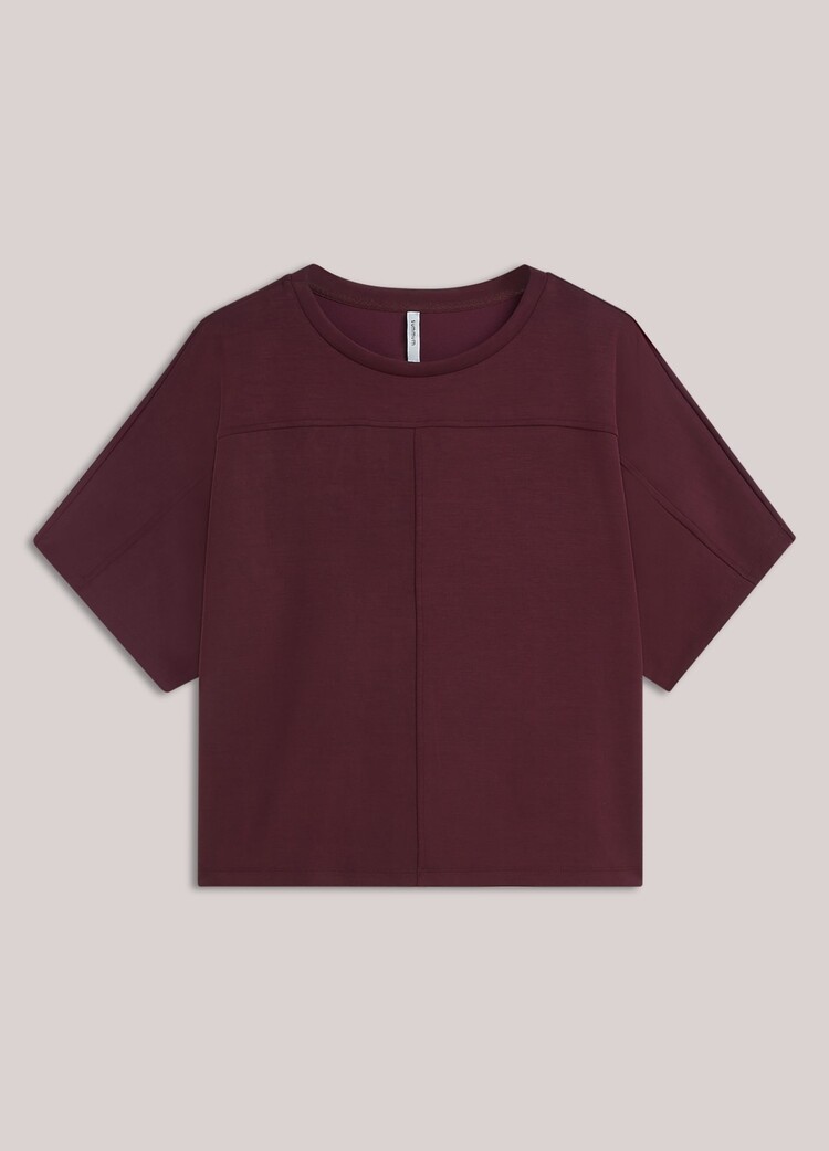 Summum Woman Boxy top soft scuba dark burgundy Summum Woman