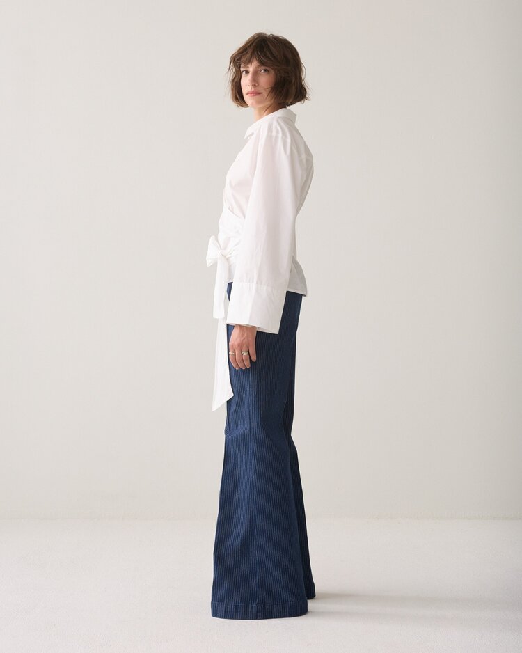 Summum Woman Wrap blouse crispy poplin white Summum Woman
