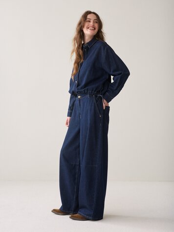 Summum Woman Balloon shape leg pant night blue denim