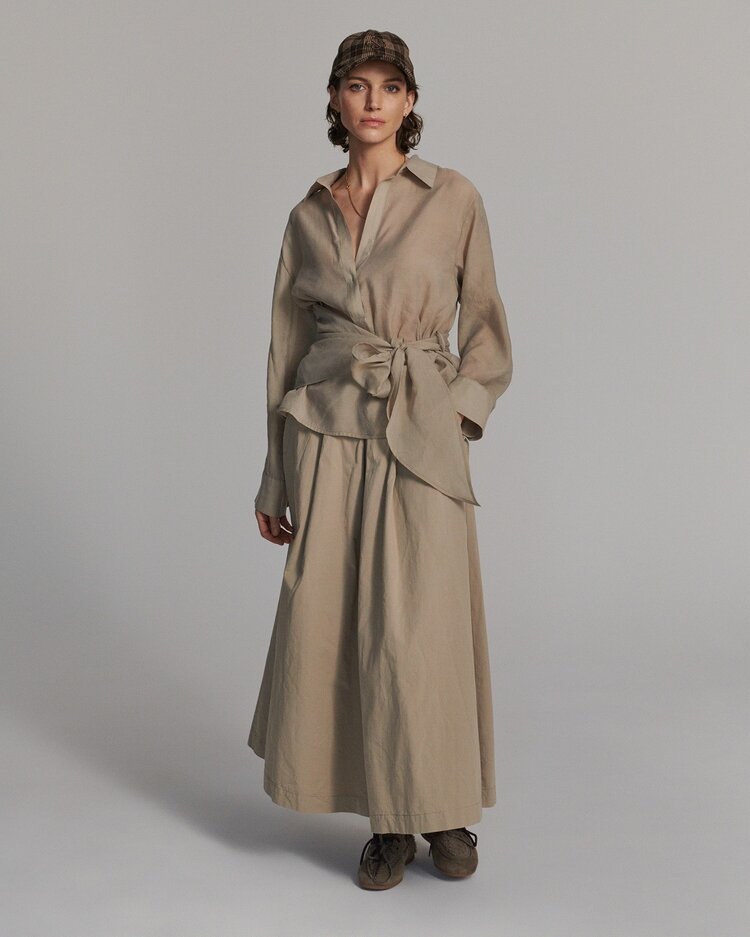 Summum Woman Top wrap lyocell blend light taupe Summum Woman