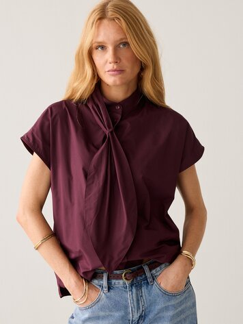 Summum Woman Top taft light dark burgundy