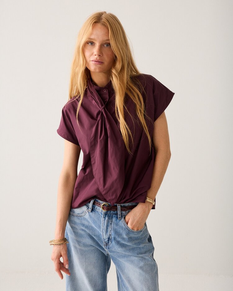 Summum Woman Top taft light dark burgundy Summum Woman