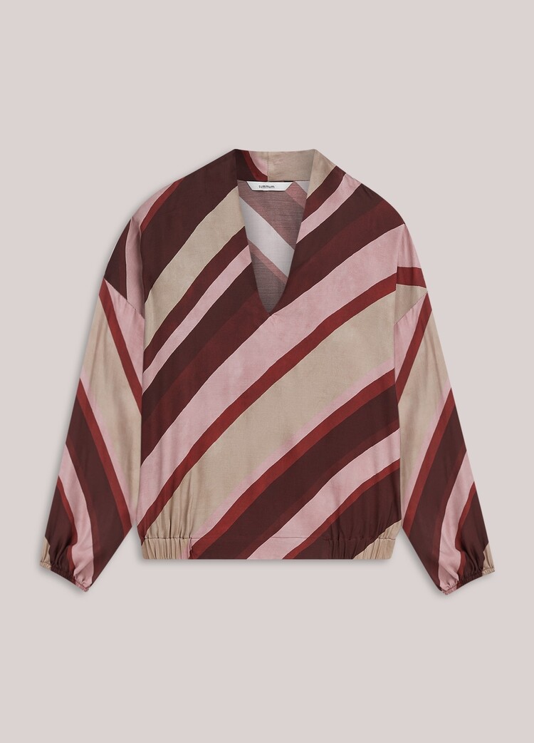 Summum Woman Top v-neck stripe printed multicolour Summum Woman