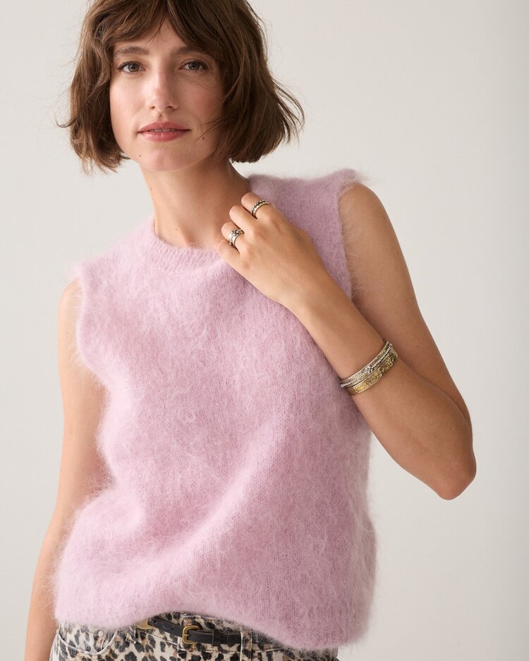 Summum Woman Spencer kid mohair knit faded pink Summum Woman