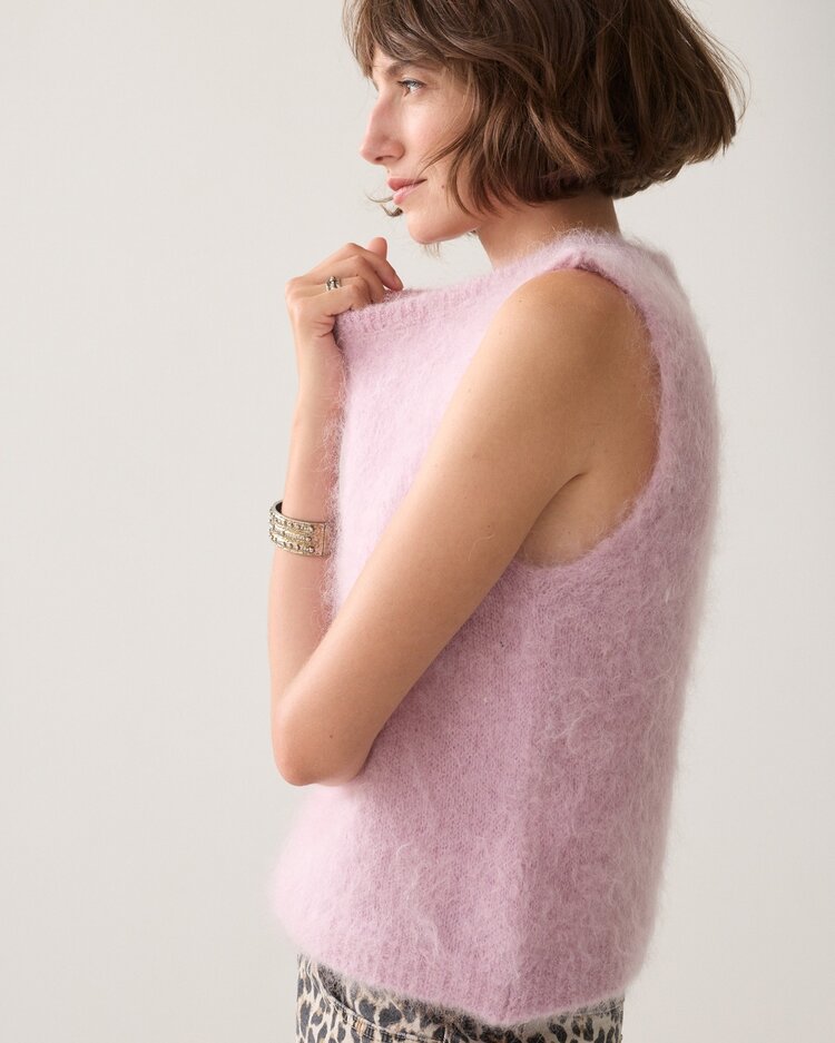 Summum Woman Spencer kid mohair knit faded pink Summum Woman