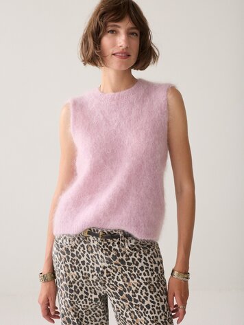 Summum Woman Spencer kid mohair knit faded pink