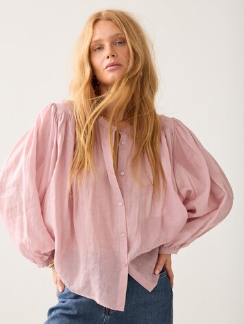 Summum Woman Blouse Ramie faded pink