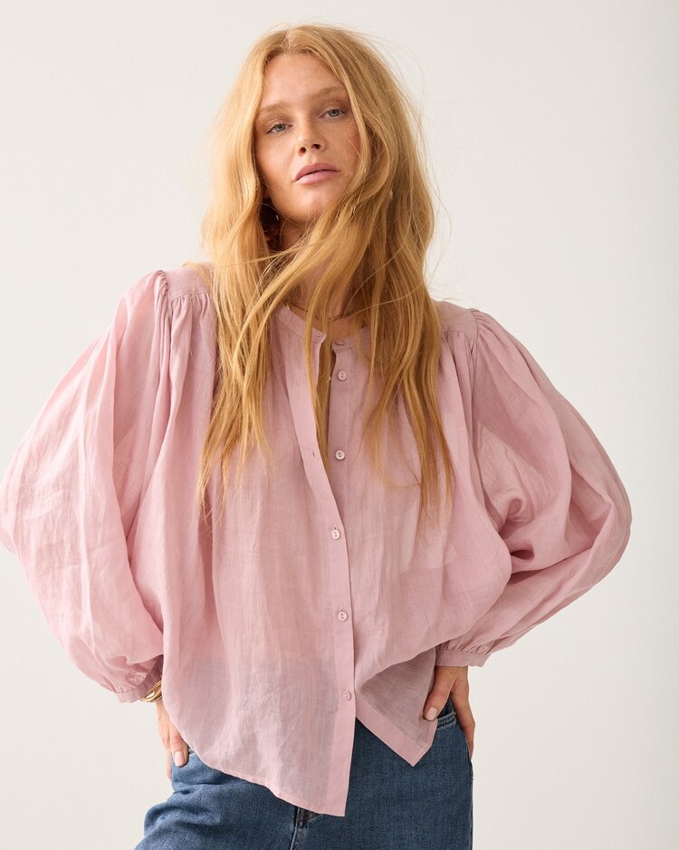 Summum Woman Blouse Ramie faded pink Summum Woman