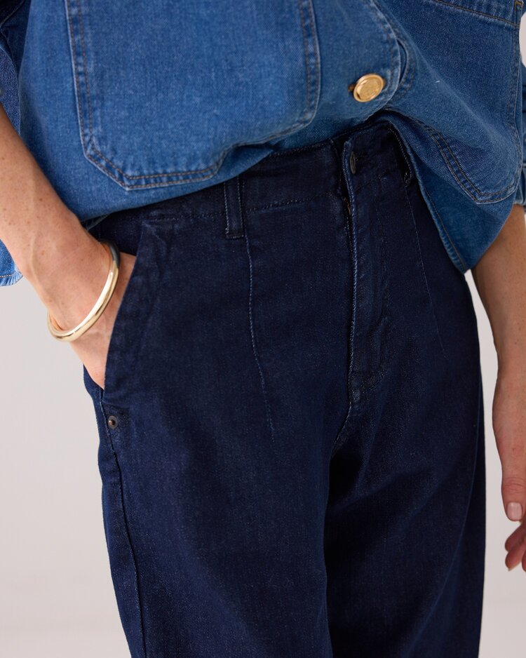 Summum Woman Tapered jeans soft fine twill indigo Summum Woman