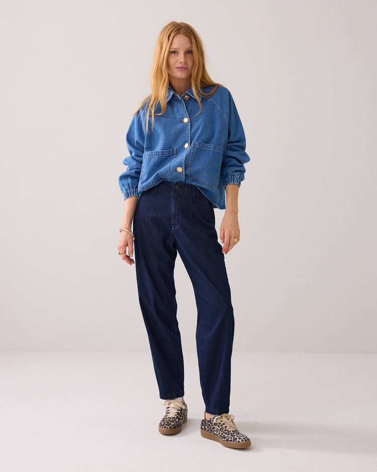 Summum Woman Tapered jeans soft fine twill indigo Summum Woman