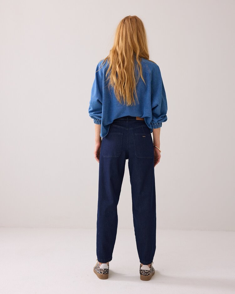 Summum Woman Tapered jeans soft fine twill indigo Summum Woman