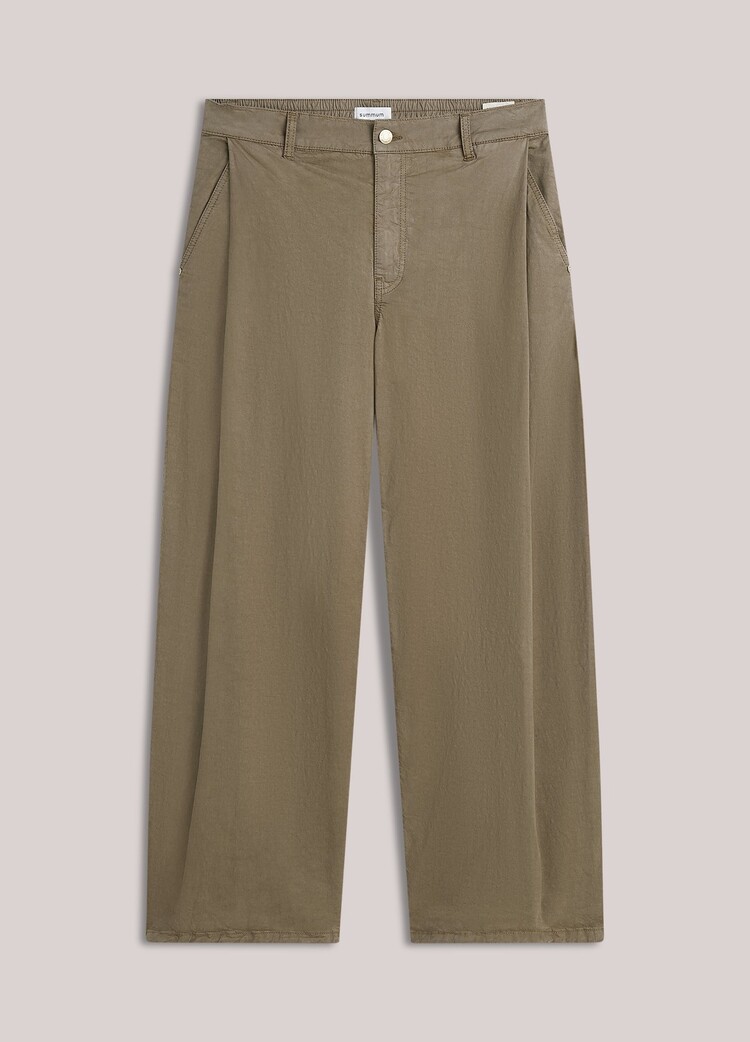 Summum Woman Wide leg pant brisk cotton twill taupe Summum Woman