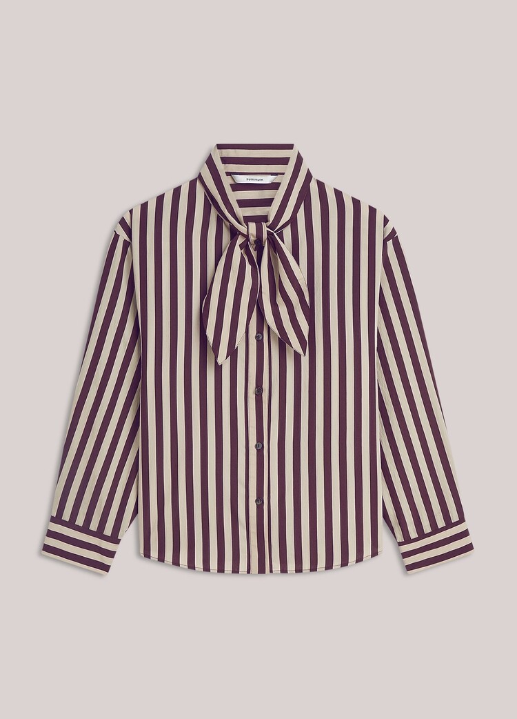 Summum Woman Blouse two tone stripe dark burgundy Summum Woman