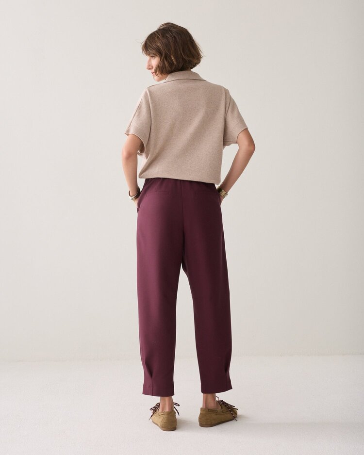 Summum Woman Trousers tapered fit foam dark burgundy Summum Woman