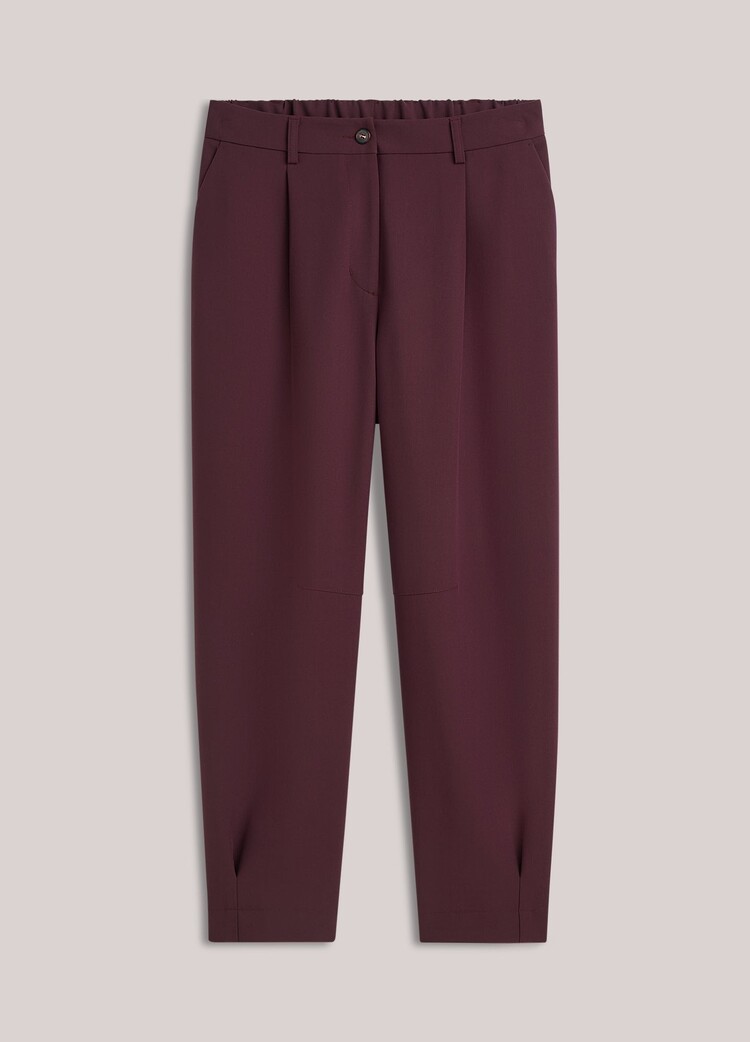 Summum Woman Trousers tapered fit foam dark burgundy Summum Woman