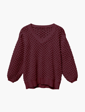 Aímée the label CubaW6 knitted sweater burgundy