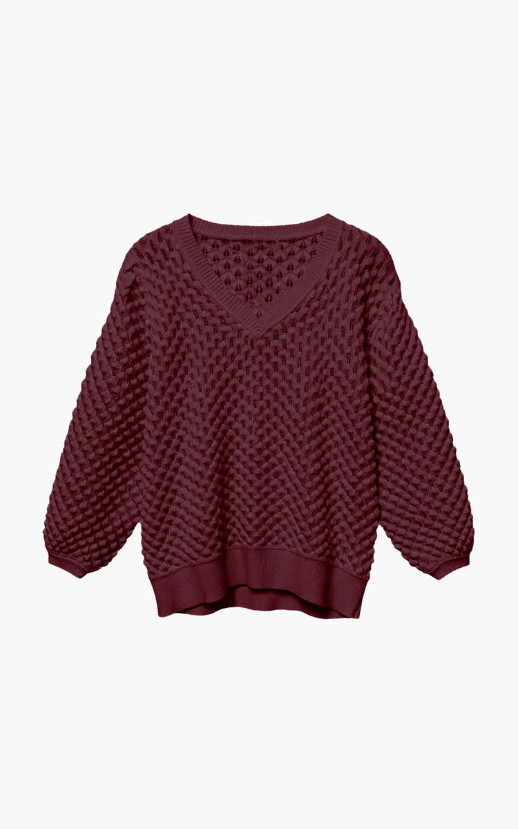 Aímée the label CubaW6 knitted sweater burgundy Aimee the Label