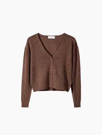 Aímée the label HaarlemW6 cardigan cacao camel