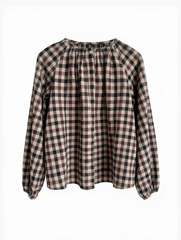 Aímée the label PeerW6 blouse brown/black/sand check