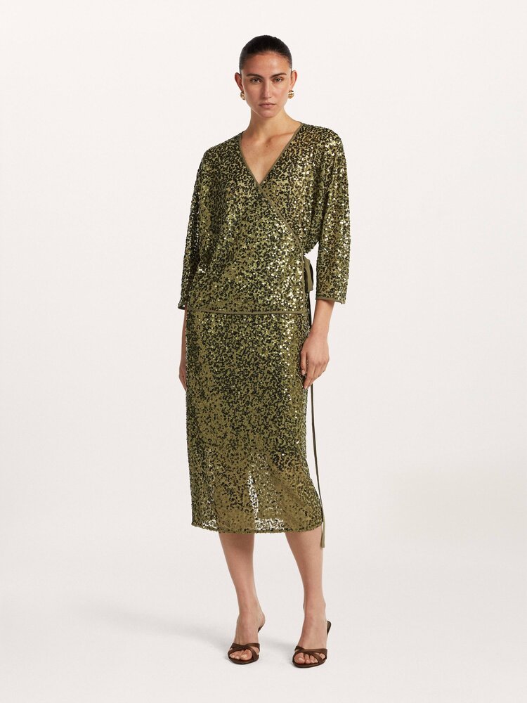 Beaumont Marie skirt moss green Beaumont