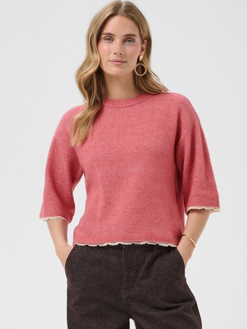 Cream Kibana knit pullover mauvewood