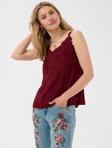 Cream Anna top cabernet