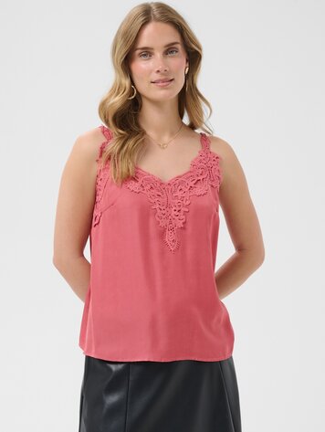 Cream Anna top mauvewood