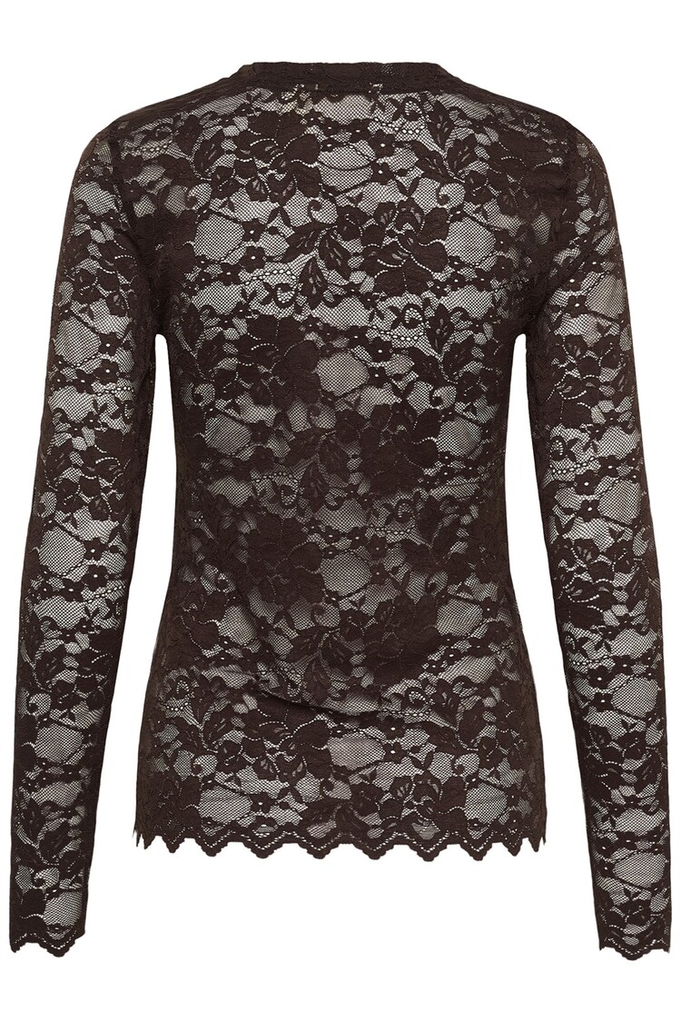 Cream CRPitia lace top pitch black Cream