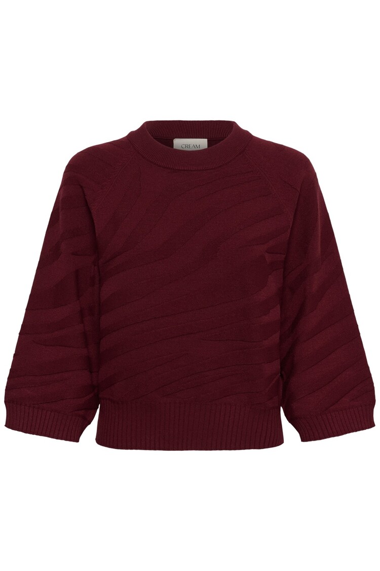 Cream CRDela knit pullover cabernet Cream