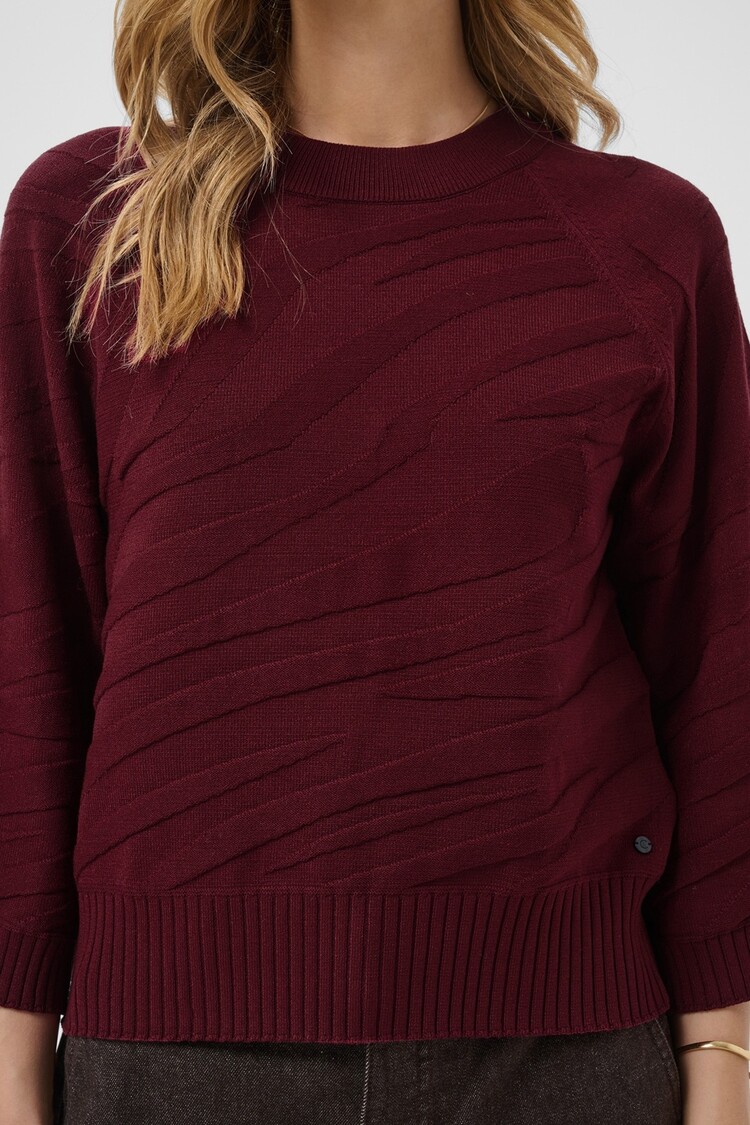 Cream CRDela knit pullover cabernet Cream