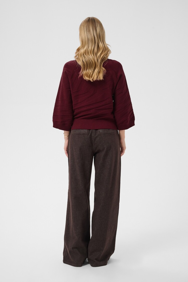 Cream CRDela knit pullover cabernet Cream