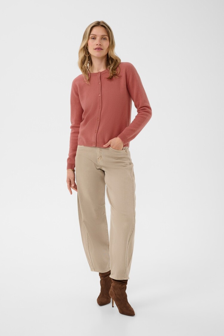 Cream CRMelo oneck cardigan mauvewood Cream
